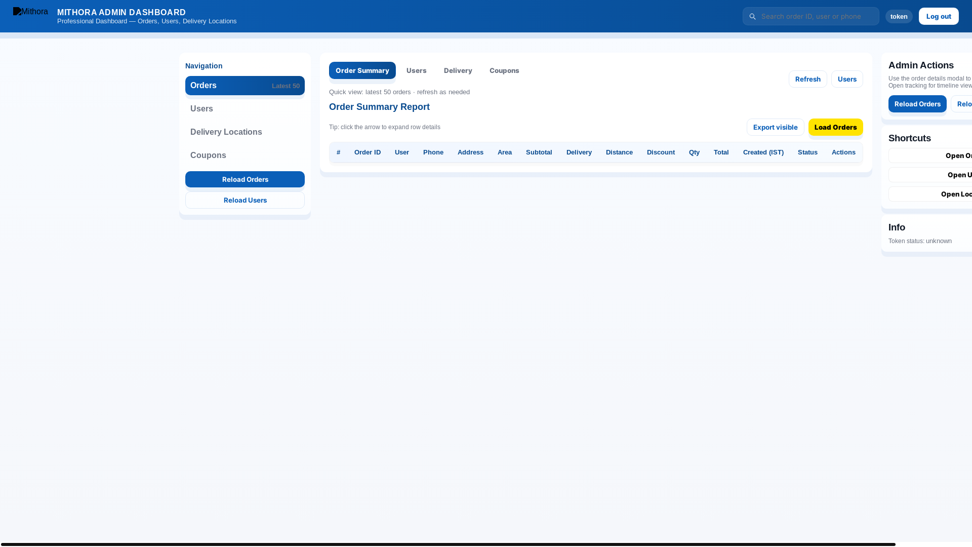 website screenshot of https://mithora-cms-access-manager.pages.dev/