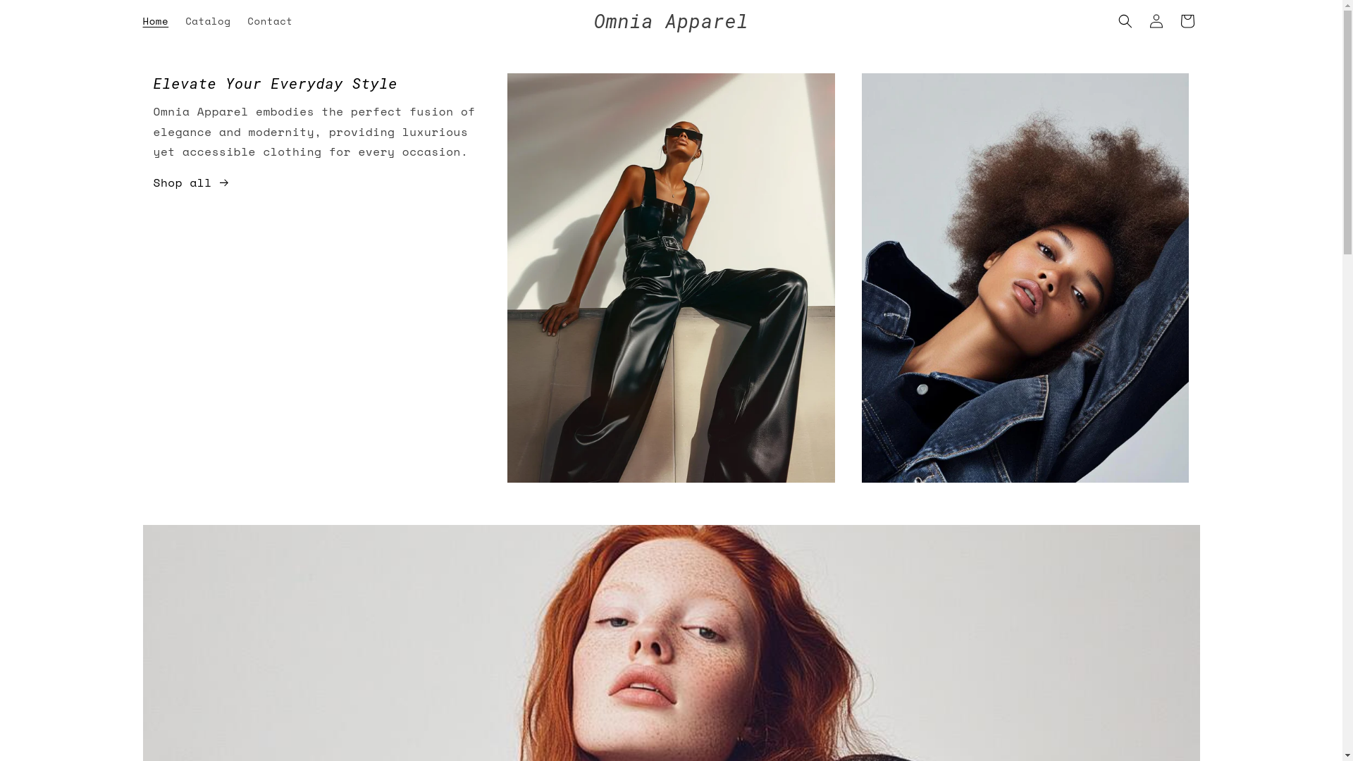 website screenshot of https://omniaapparel.shop/
