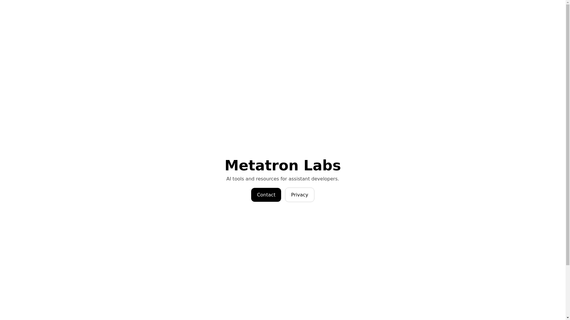 website screenshot of https://metatron-labs-site.pages.dev/
