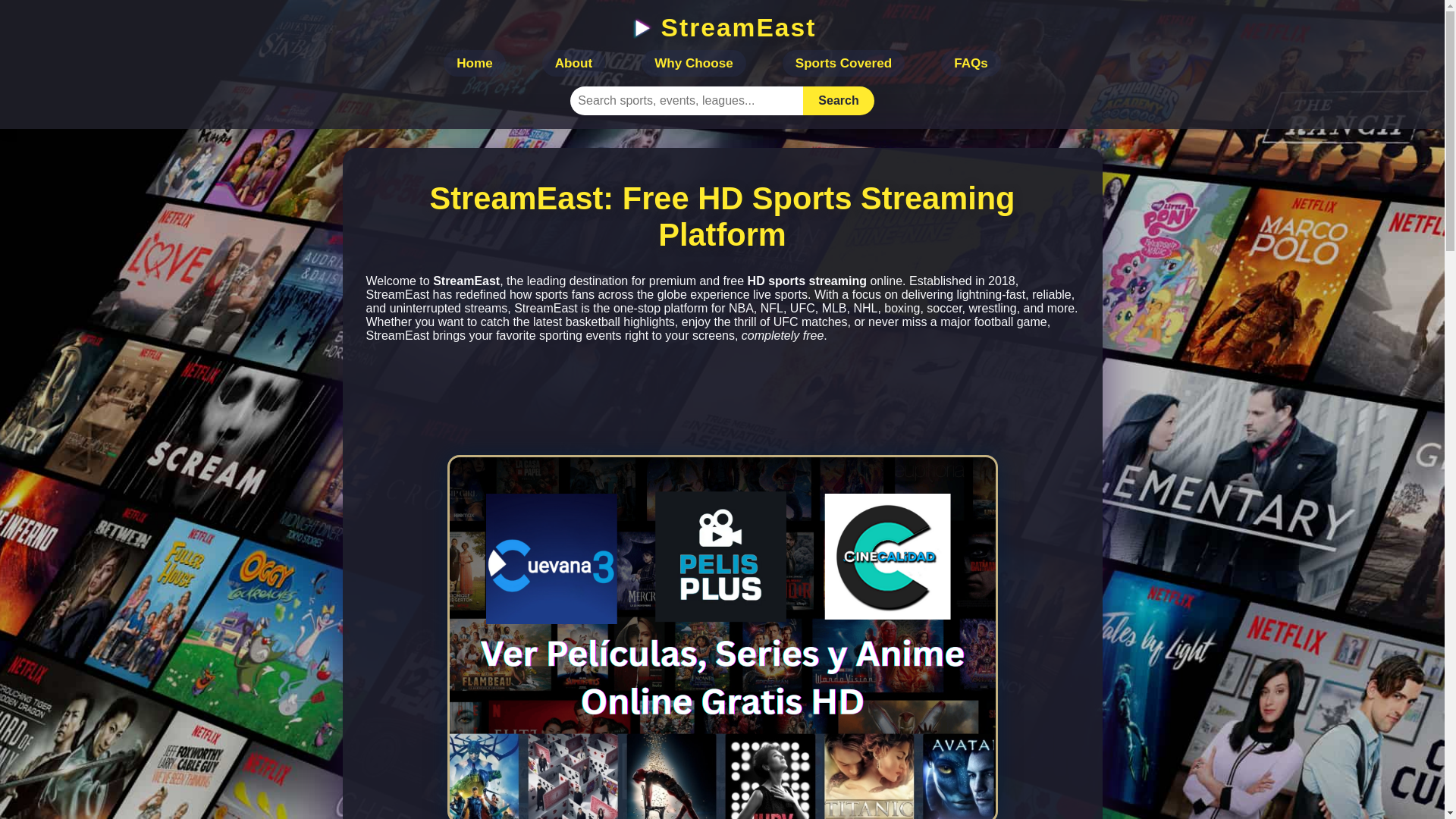 website screenshot of https://streameast-oficial.pages.dev/