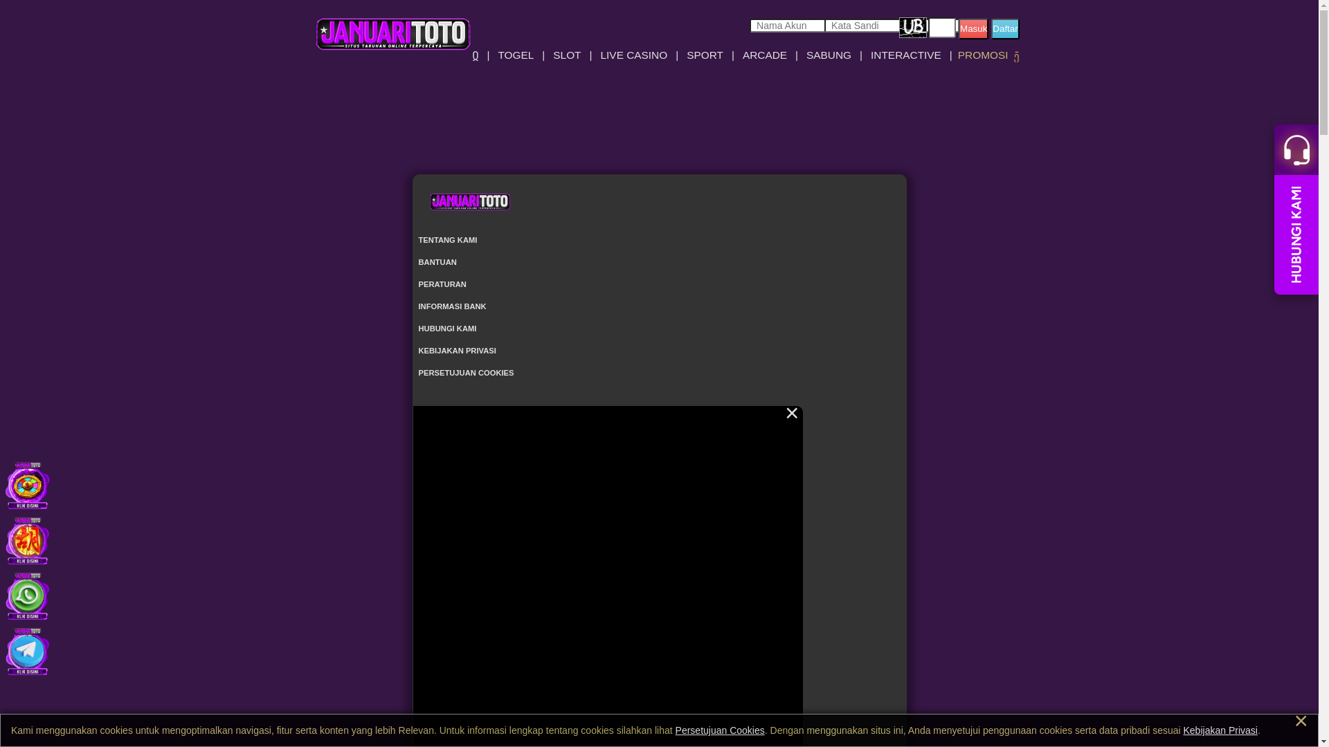 website screenshot of https://januaritoto7.com/