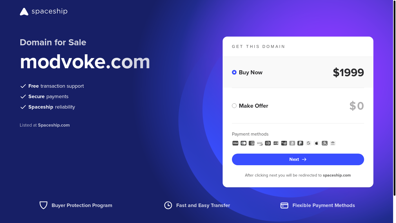 website screenshot of https://modvoke.com/
