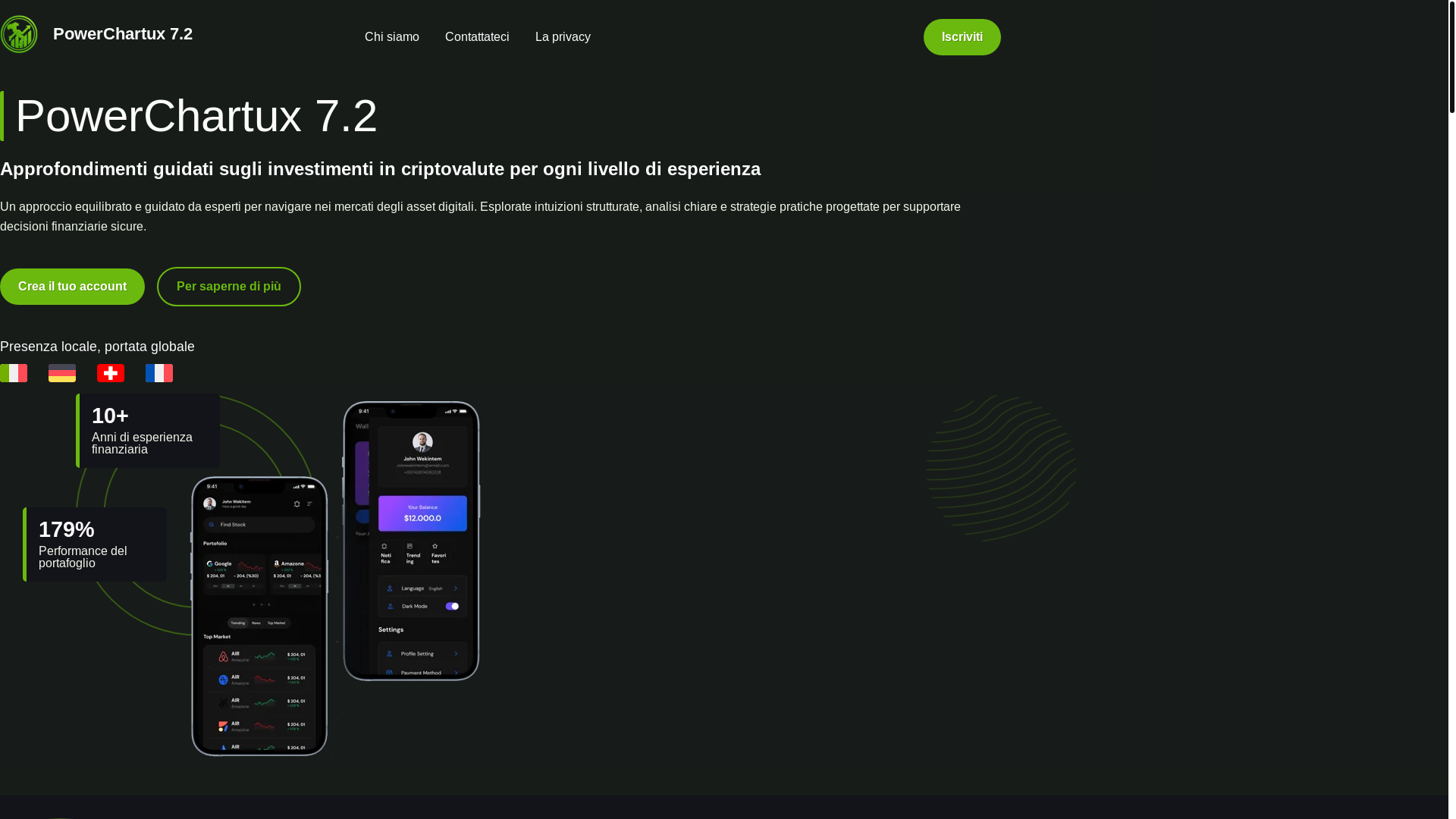 website screenshot of https://powerchartux72.it/