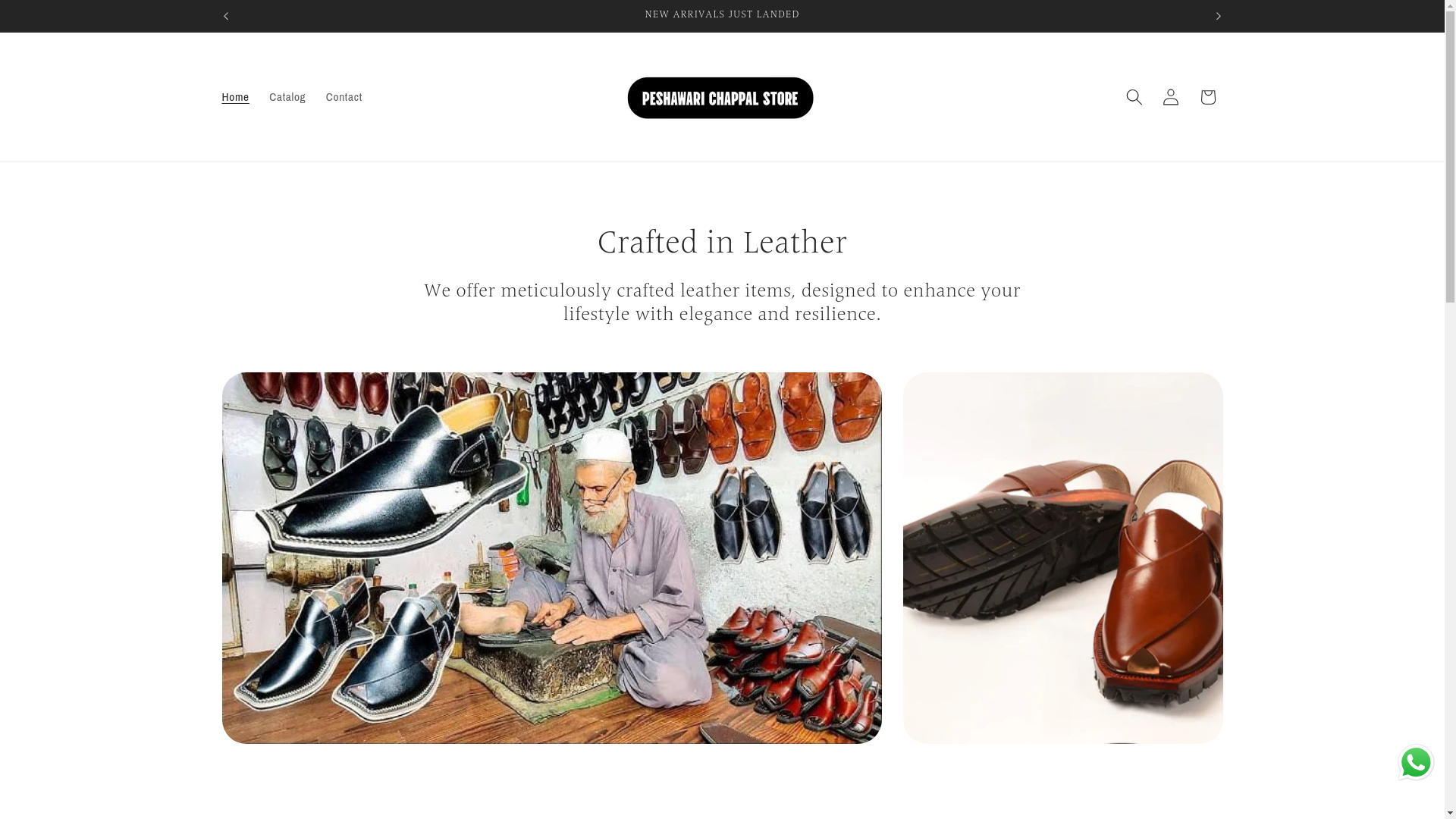 website screenshot of https://peshawariichappal.store/