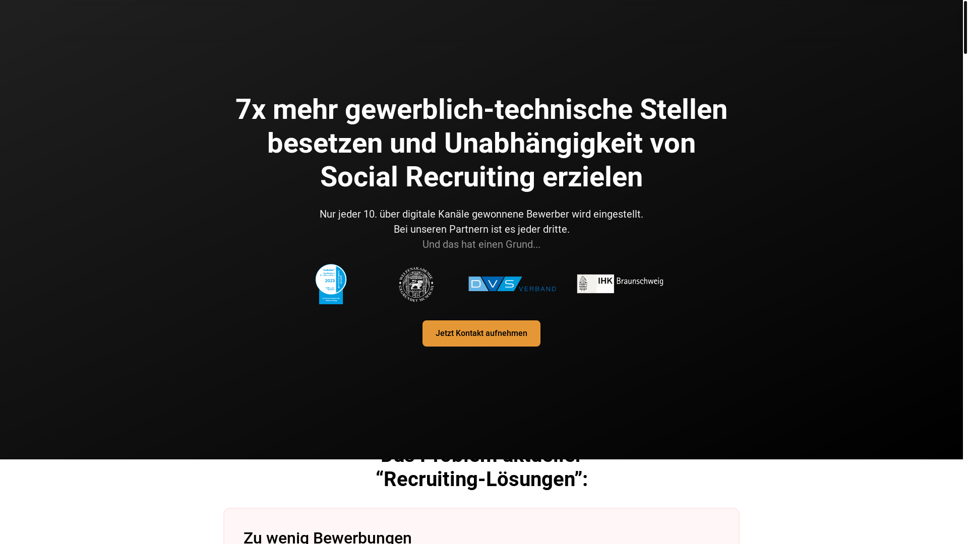 website screenshot of https://initiativbewerbung-lk-recruiting.com/
