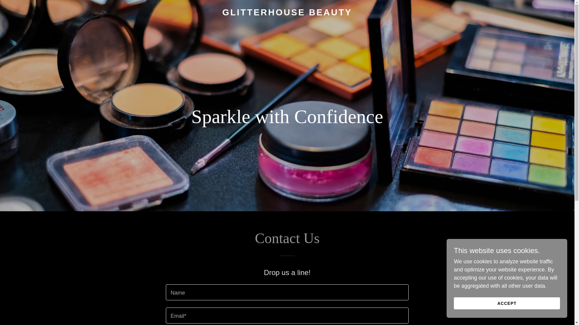 website screenshot of https://glitterhousebeauty.shop/