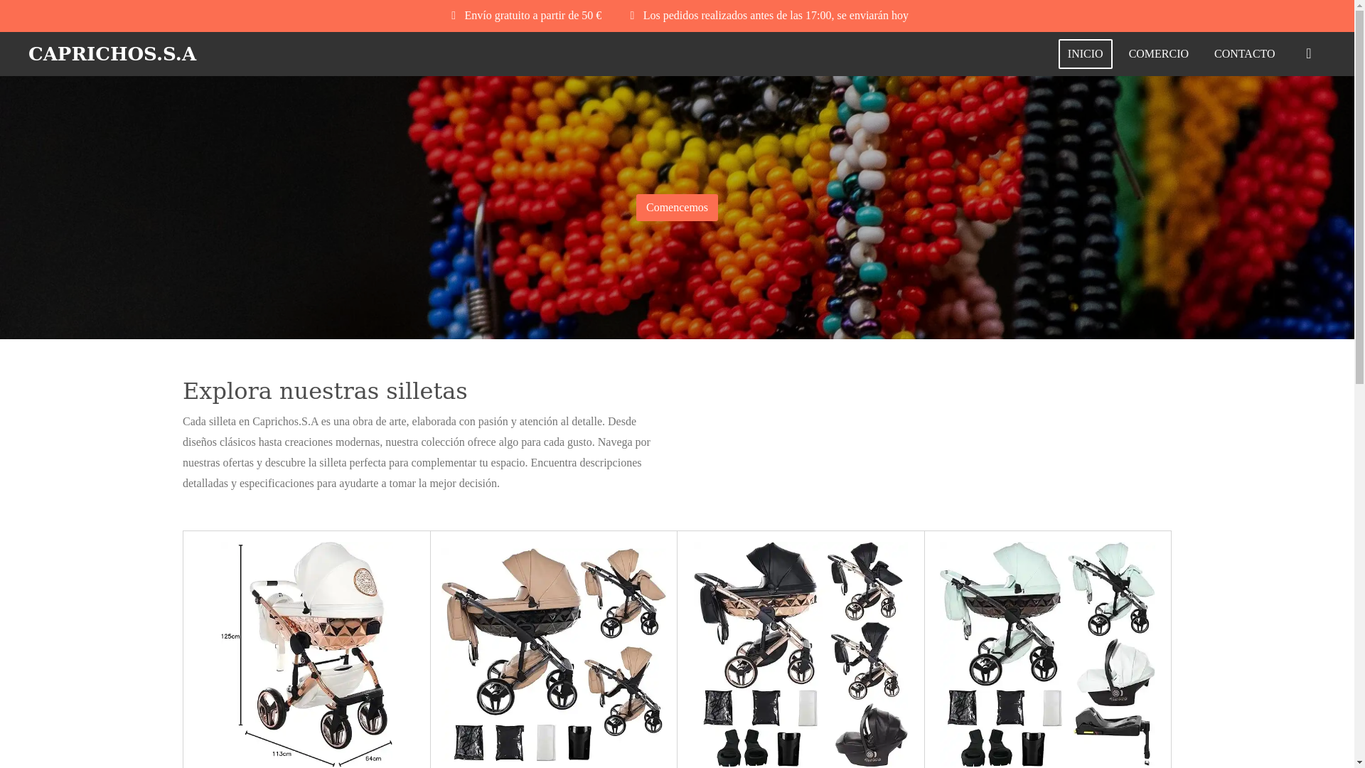 website screenshot of https://caprichoscaprichos.com/