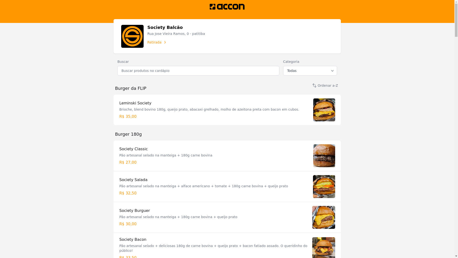 website screenshot of https://societybalcao.com.br/