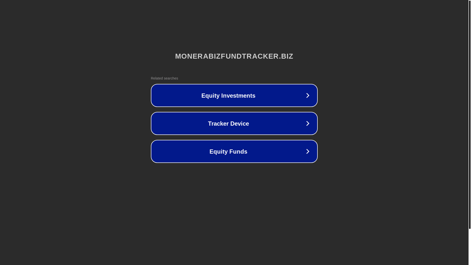 website screenshot of https://monerabizfundtracker.biz/