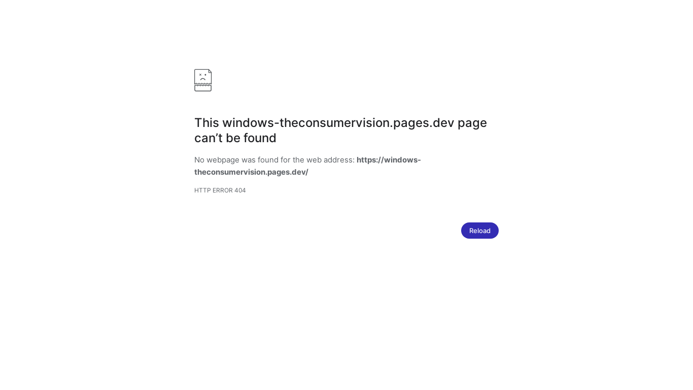website screenshot of https://windows-theconsumervision.pages.dev/