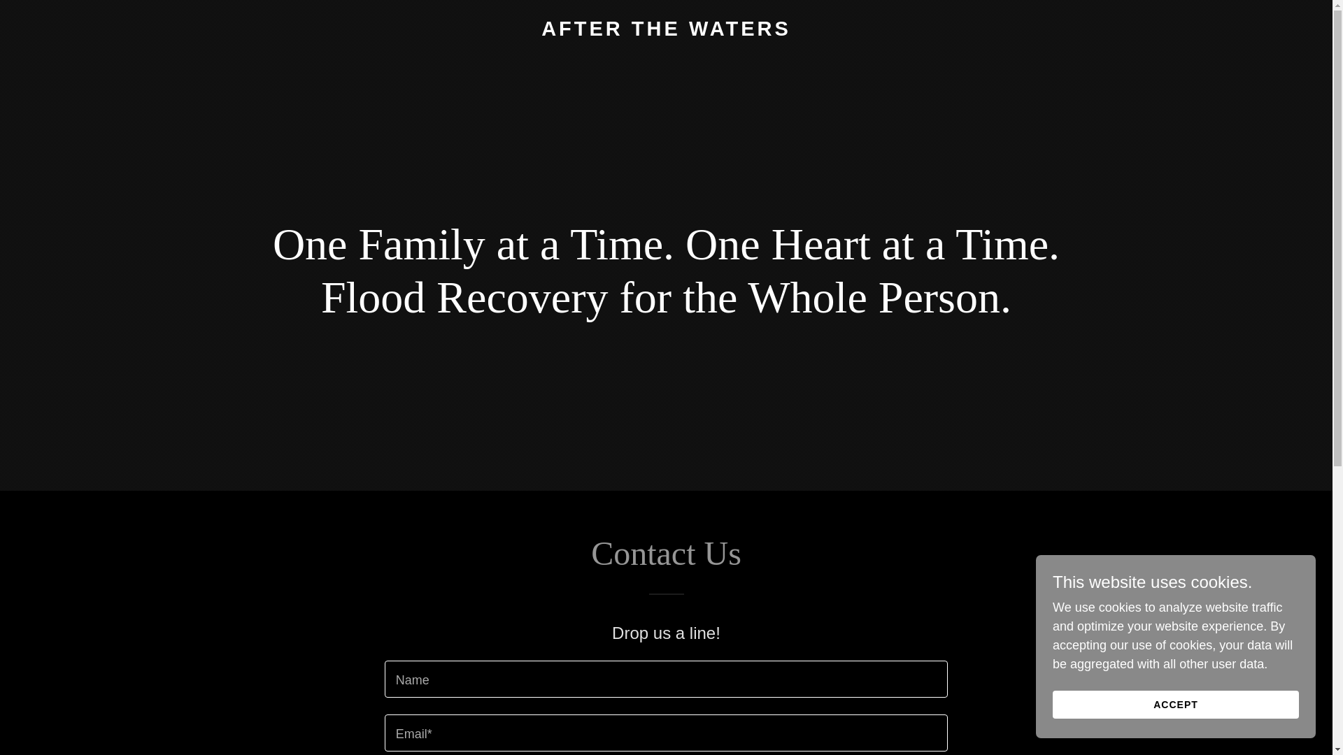 website screenshot of https://afterthewaters.org/