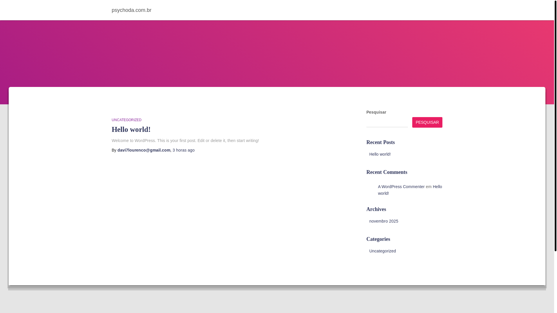 website screenshot of https://psychoda.com.br/