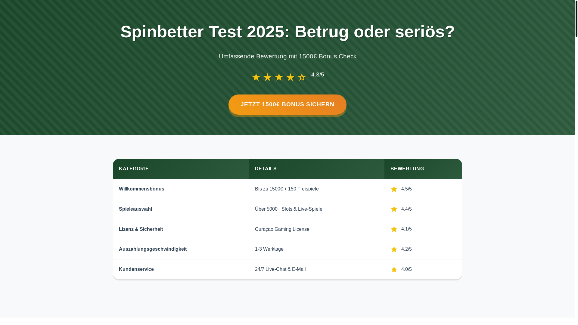website screenshot of https://spinbetterde.com/