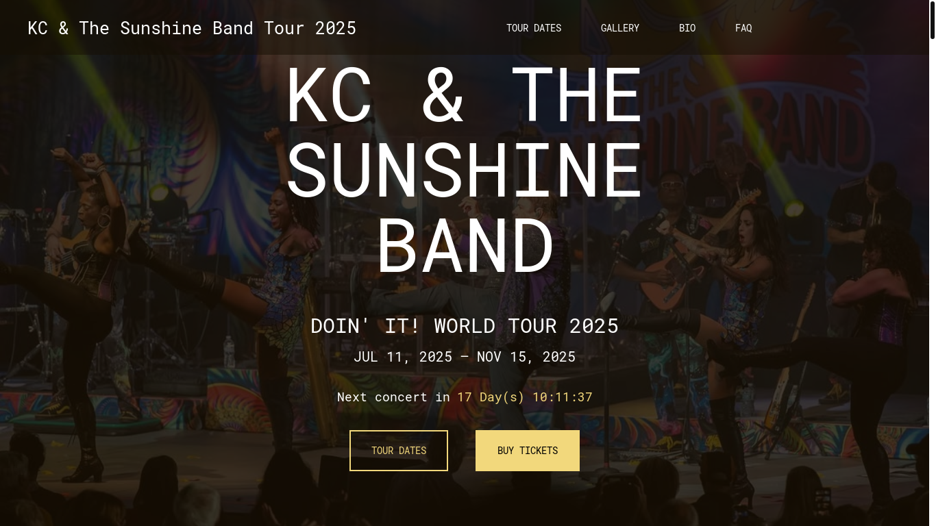 website screenshot of https://kcandthesunshinebandtour-com-github-io.pages.dev/