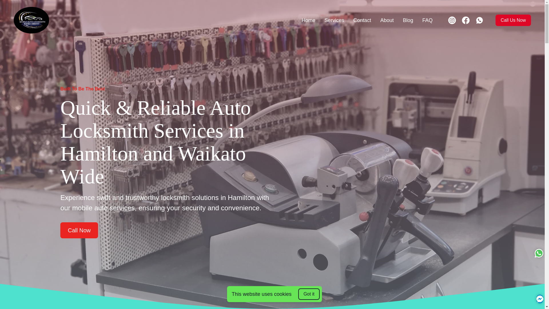 website screenshot of https://hamiltonautolocksmith.com/