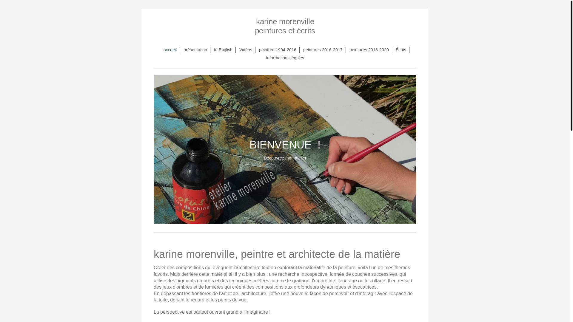 website screenshot of https://karinemorenville.com/