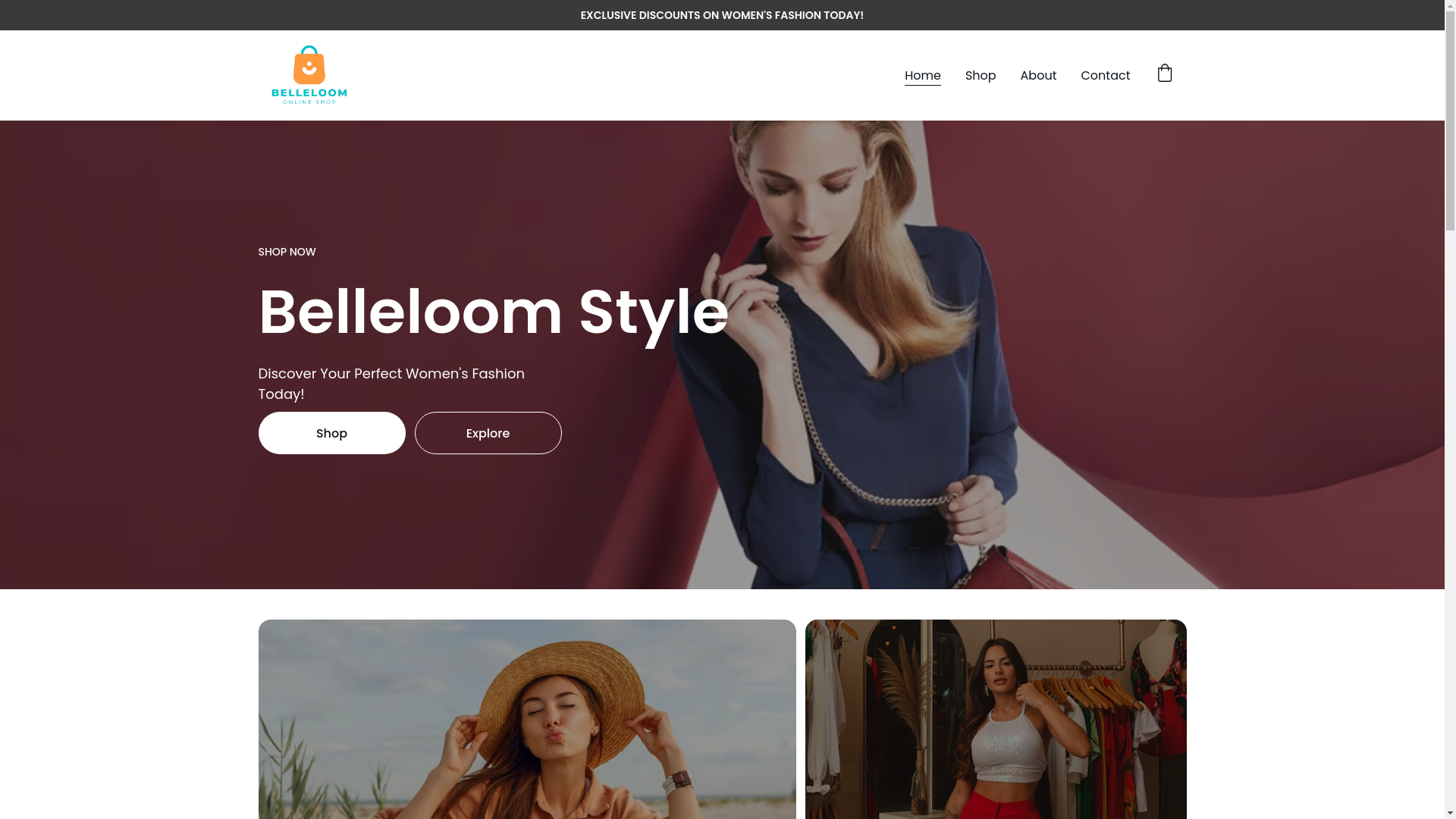 website screenshot of https://belleloom.online/