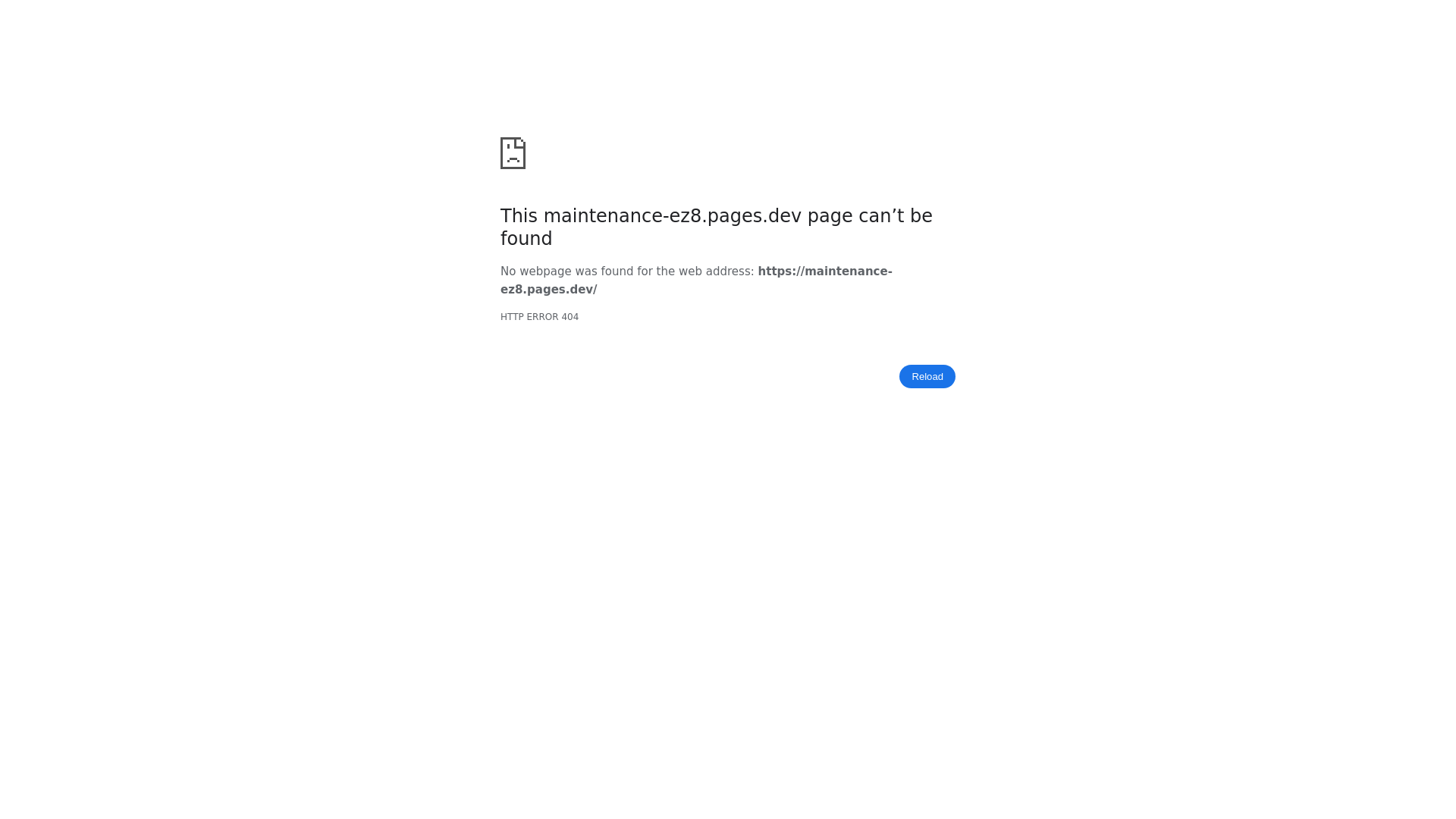 website screenshot of https://maintenance-ez8.pages.dev/