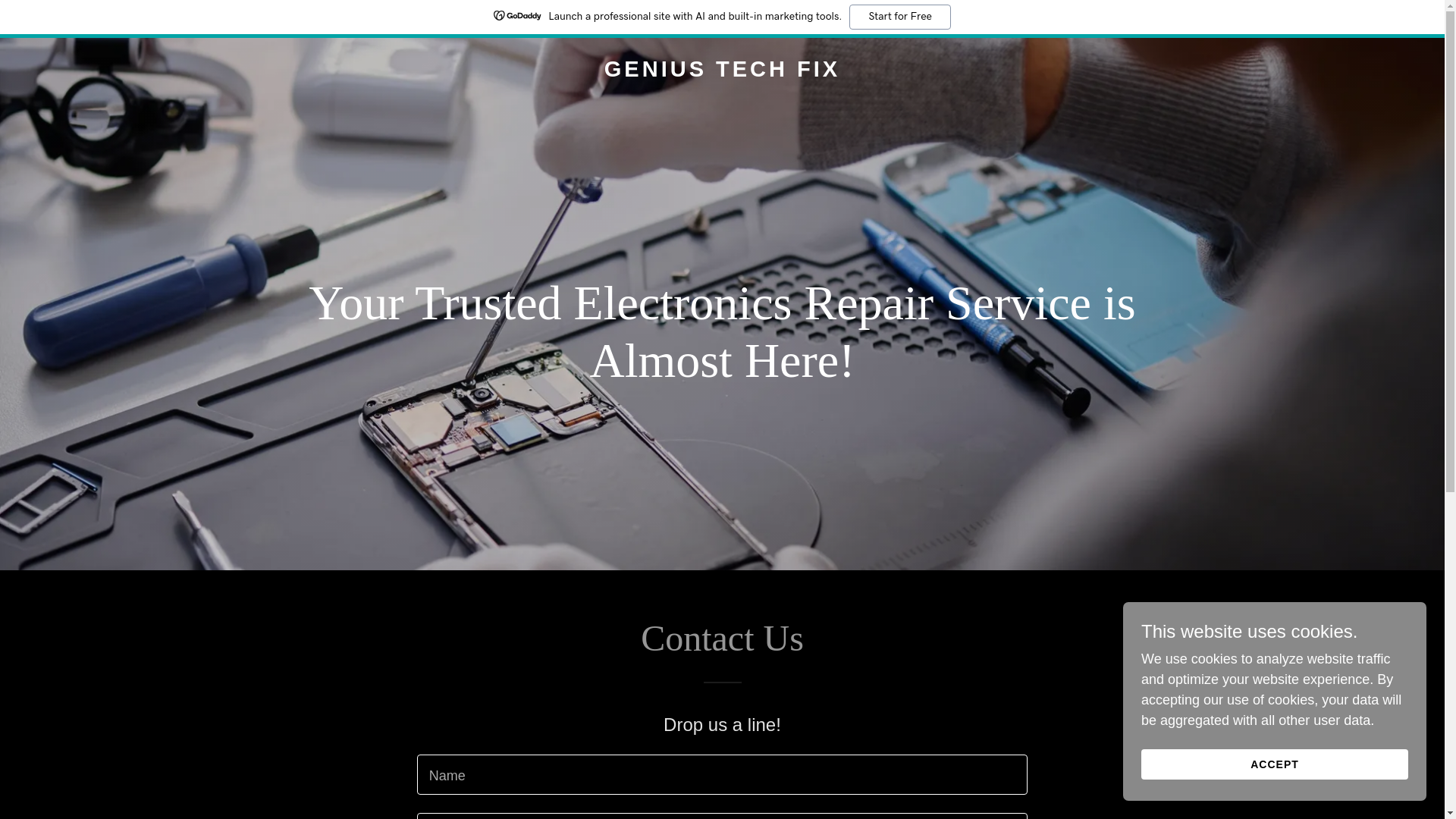 website screenshot of https://geniustechfix.com/