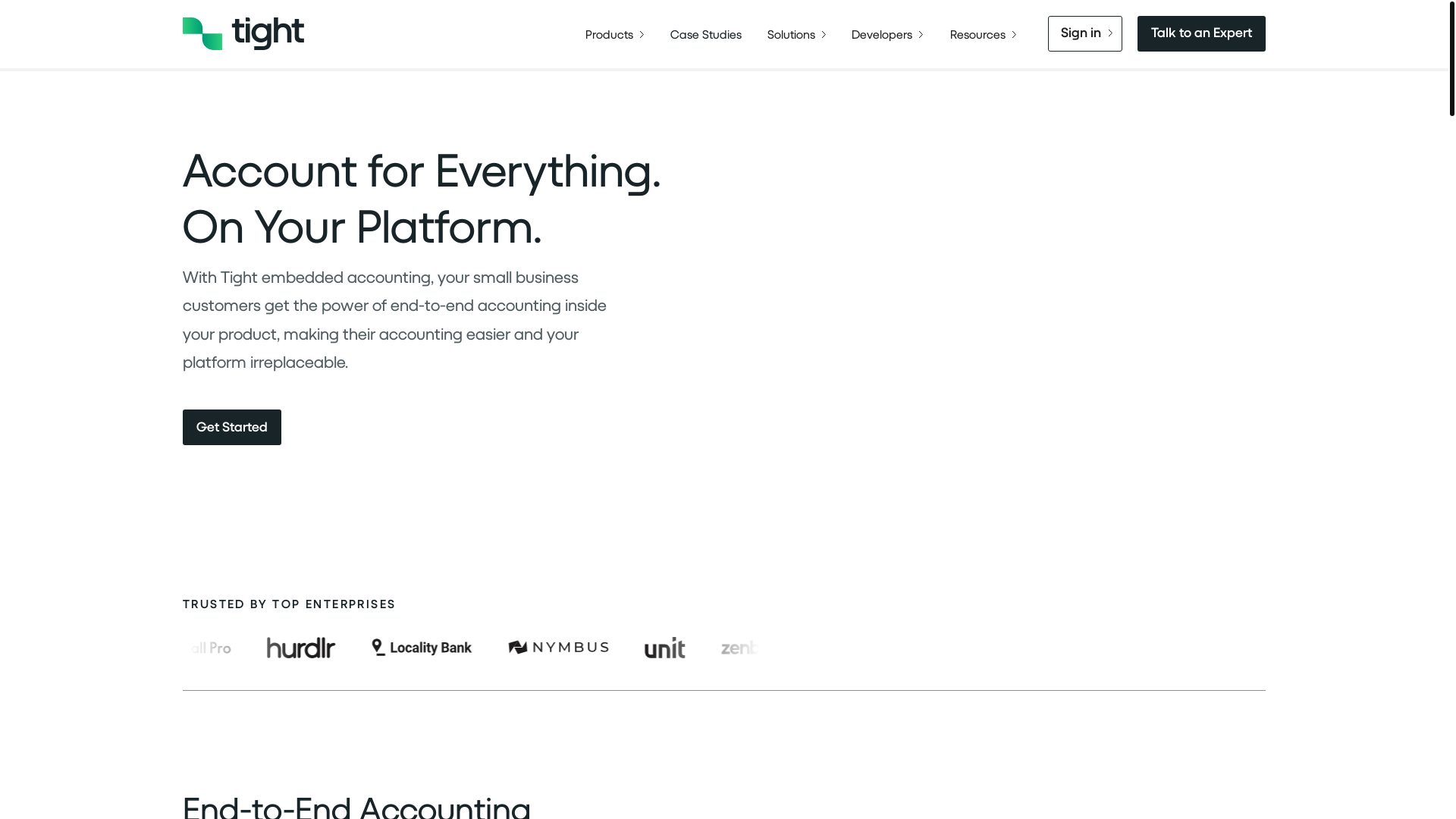 website screenshot of https://tightaccounting.com/