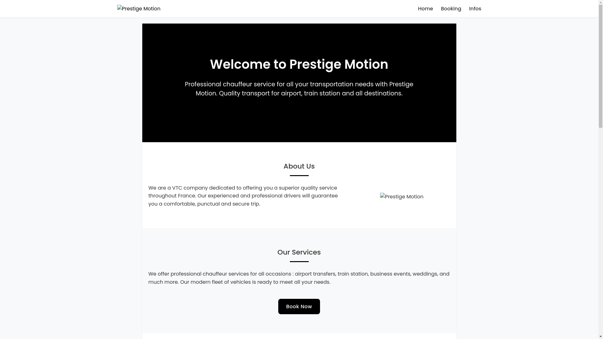 website screenshot of https://prestigemotion.fr/