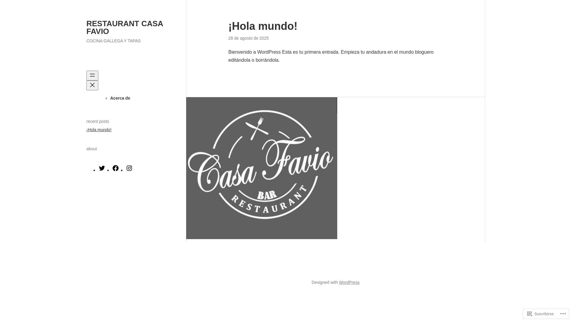 website screenshot of https://casafavio.blog/