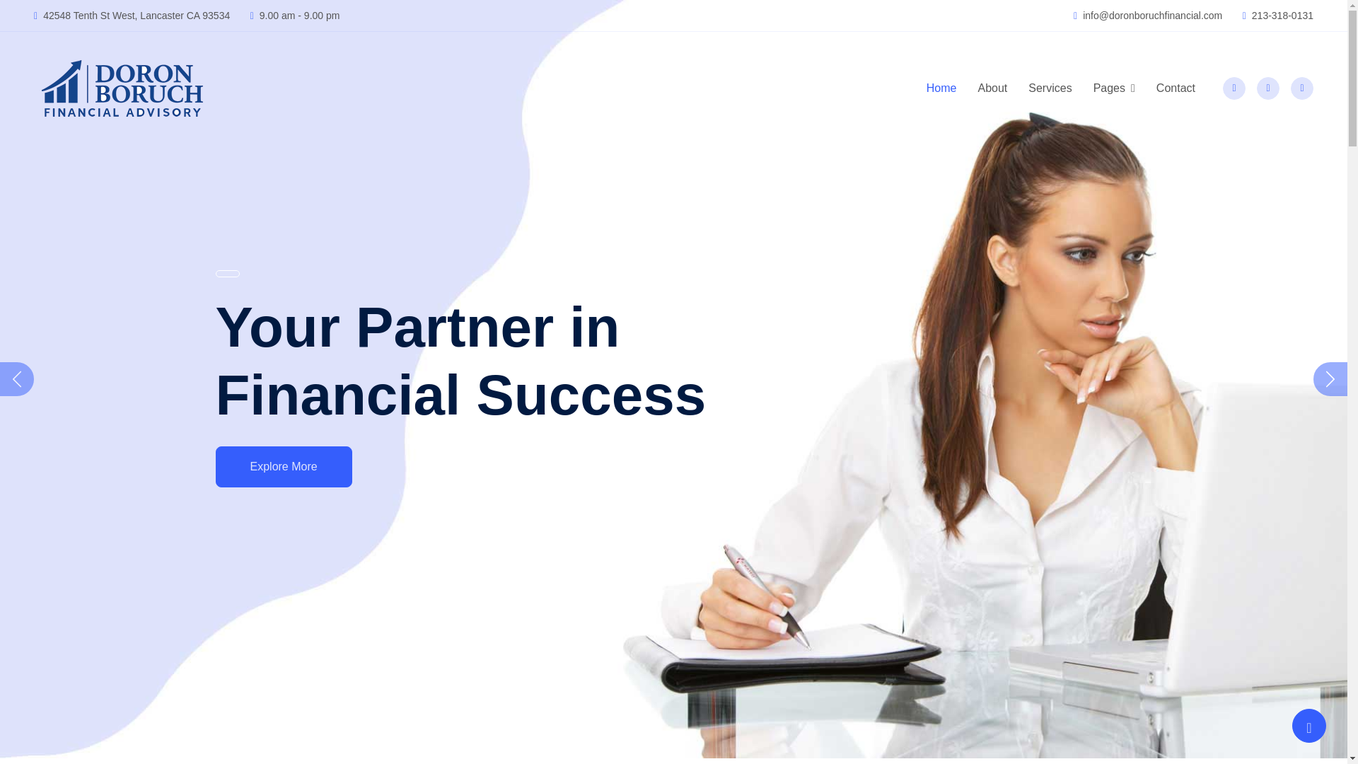 website screenshot of https://doronboruchfinancial.com/