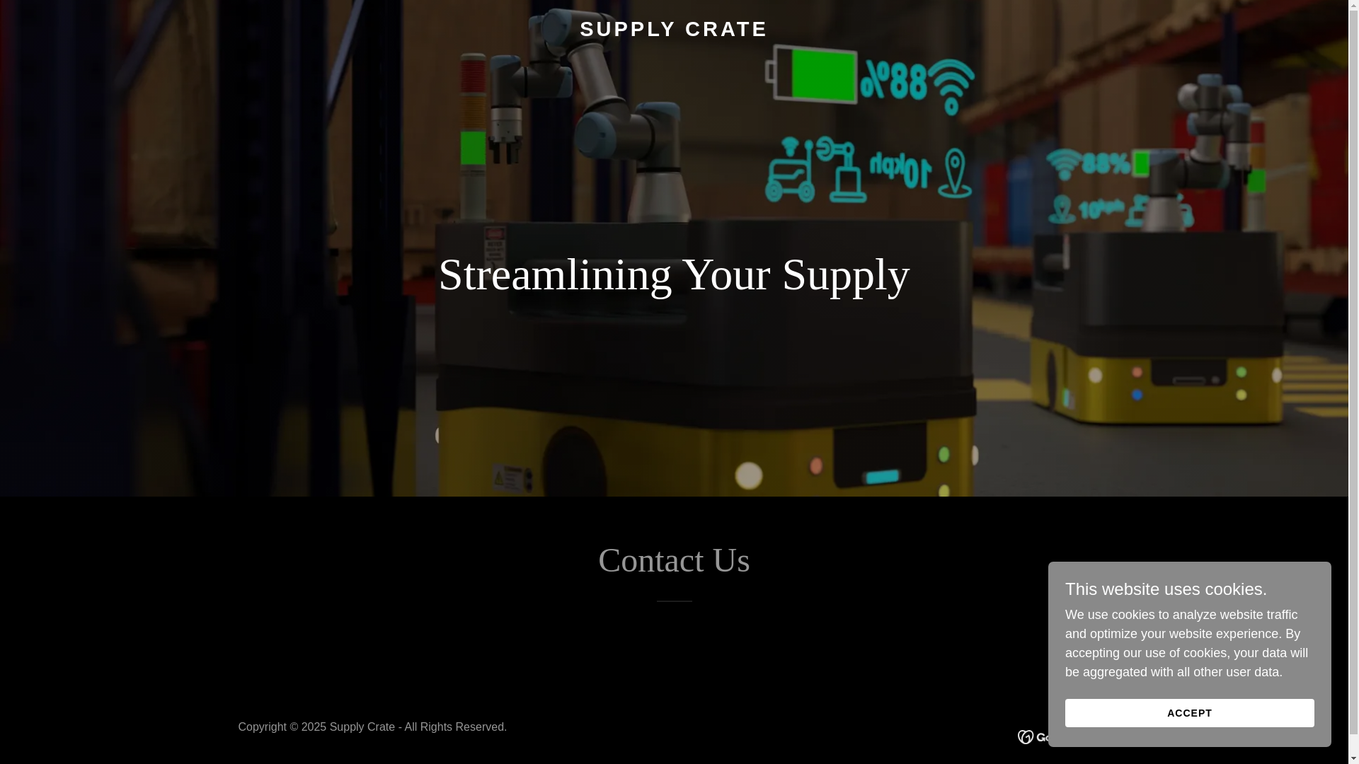 website screenshot of https://supplycrate.in/