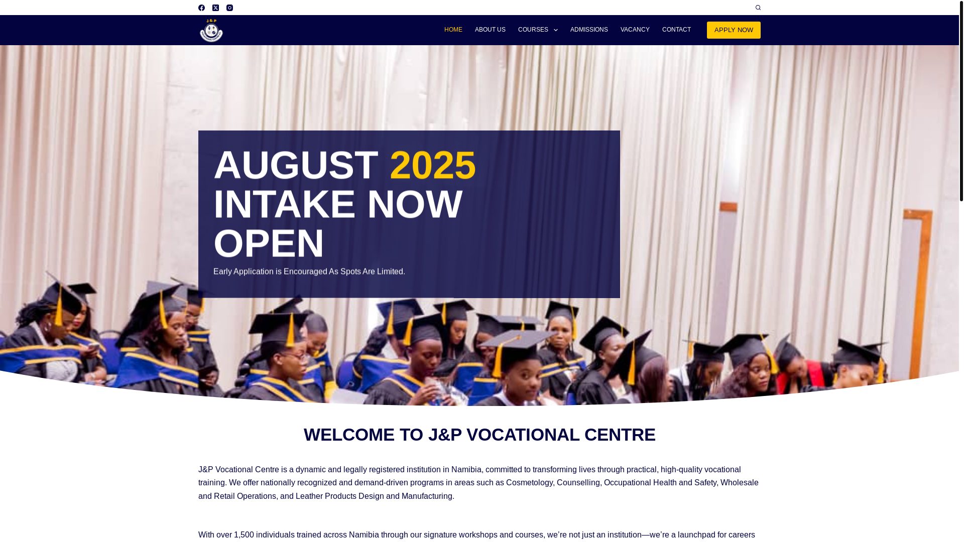 website screenshot of https://jandpvtc.com/