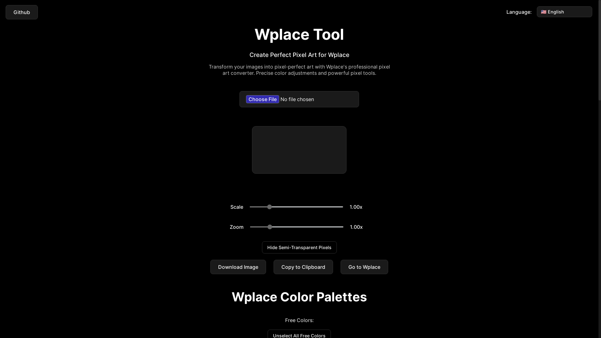 website screenshot of https://wplace.wiki/