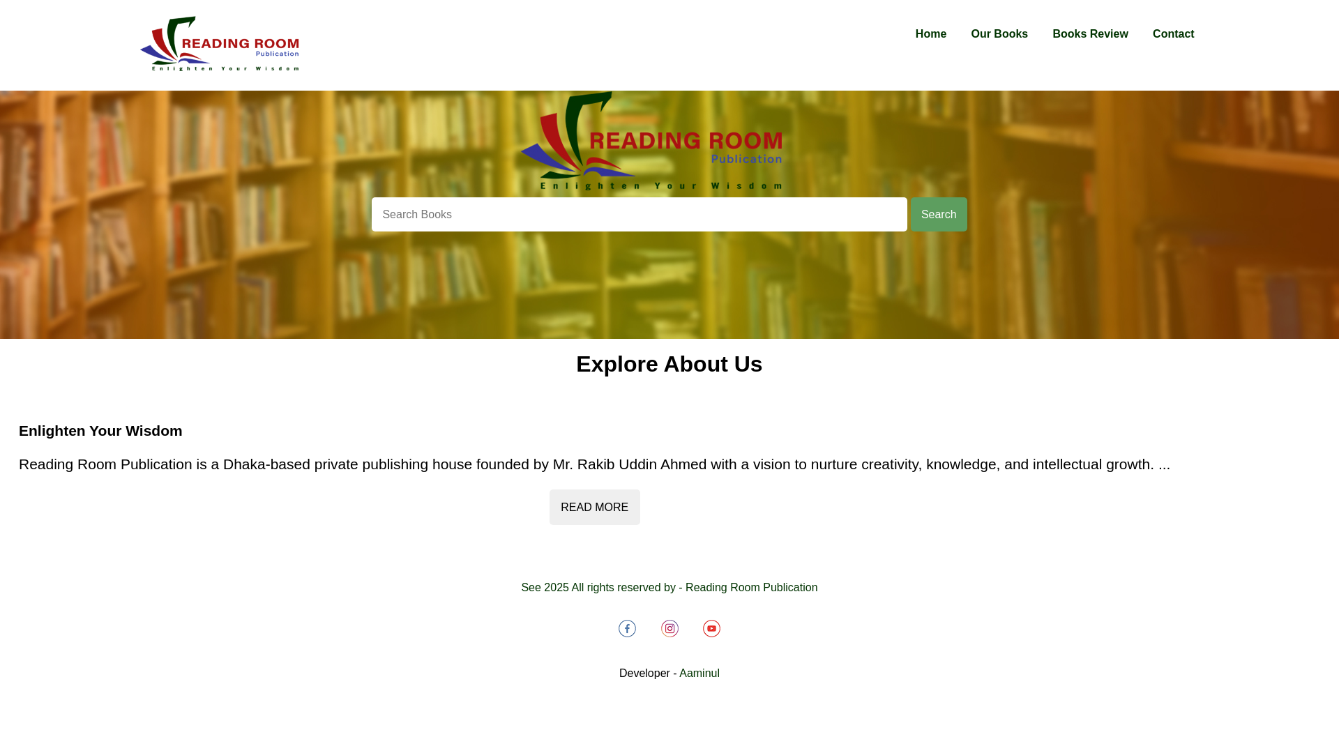 website screenshot of https://readingroompublication.com/