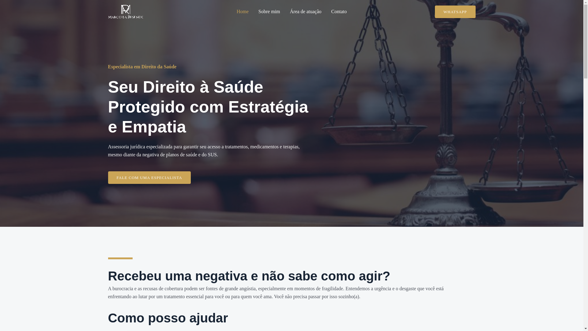 website screenshot of https://marcellaresende.com.br/