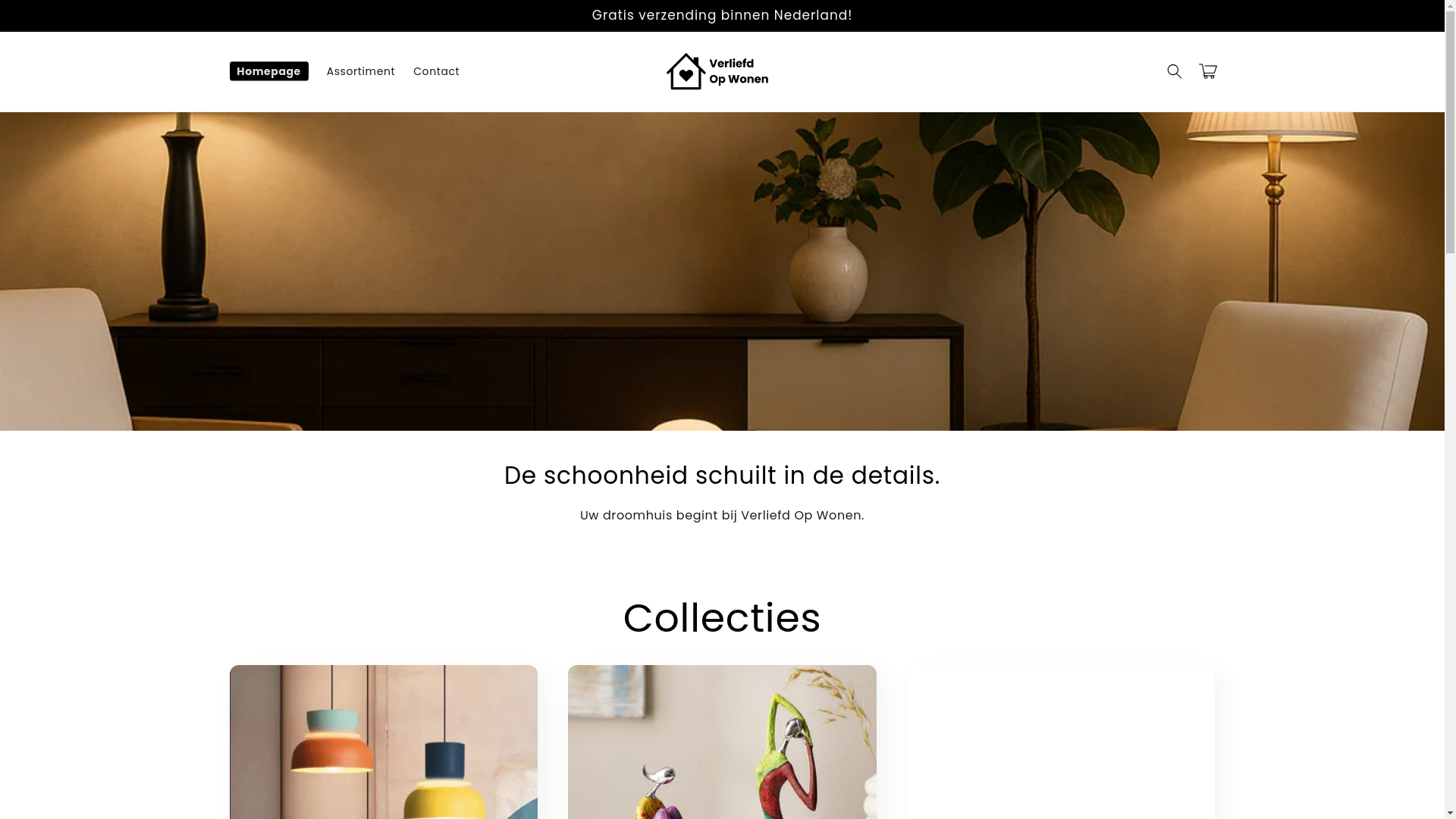 website screenshot of https://verliefdopwonen.nl/