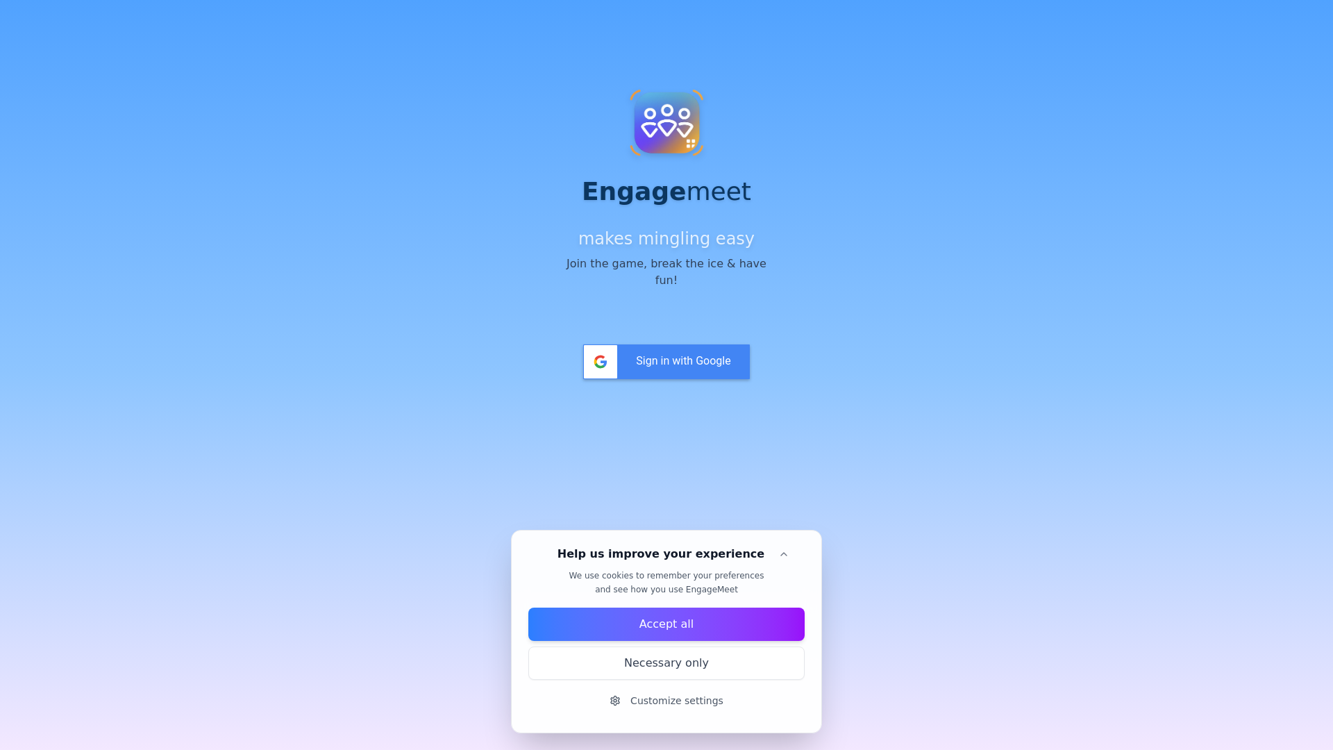 website screenshot of https://engagemeet-demo.pages.dev/