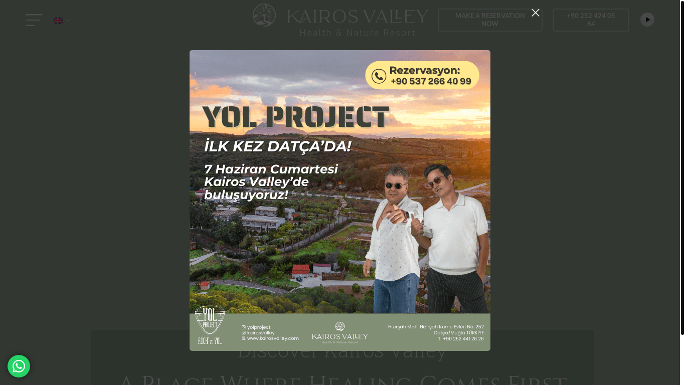 website screenshot of https://kairosvalley.com