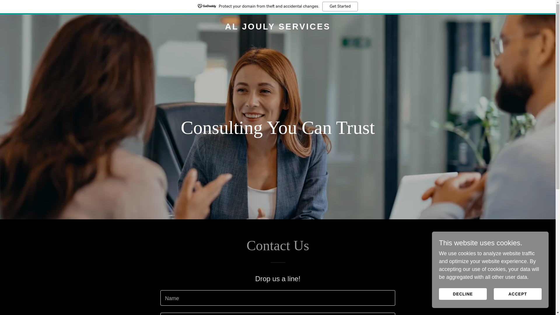 website screenshot of https://aljoulyservices.com/
