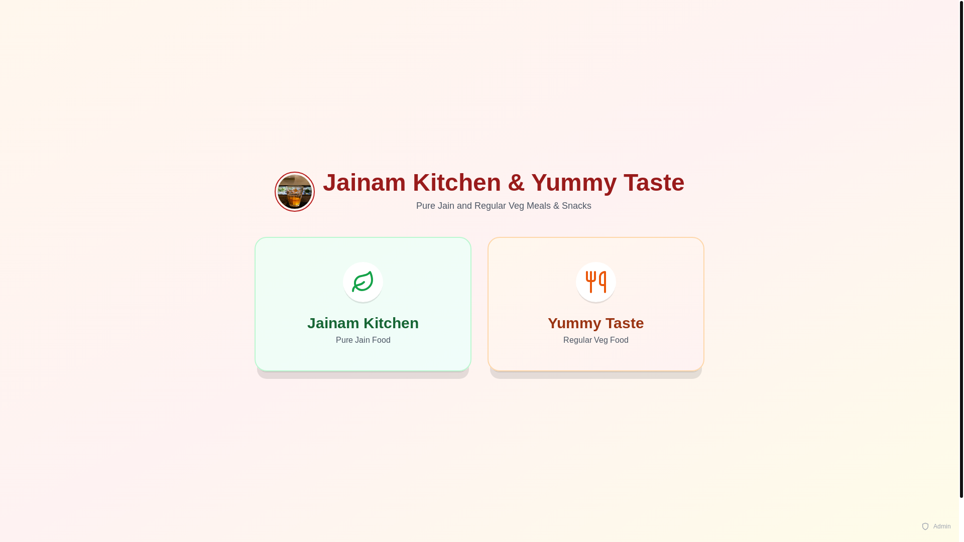 website screenshot of https://jainamkitchen.com/