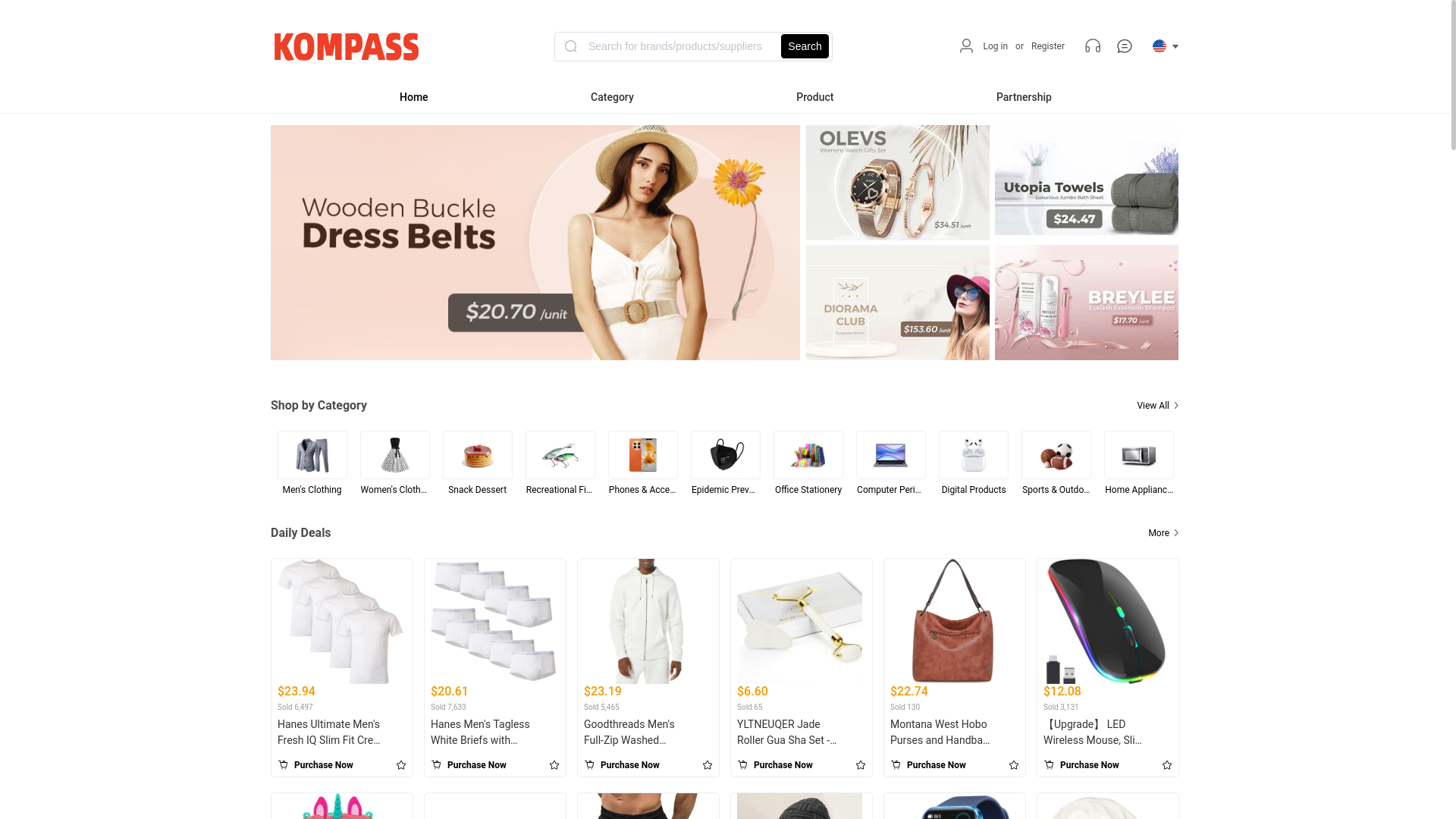 website screenshot of http://www.komvip.shop/