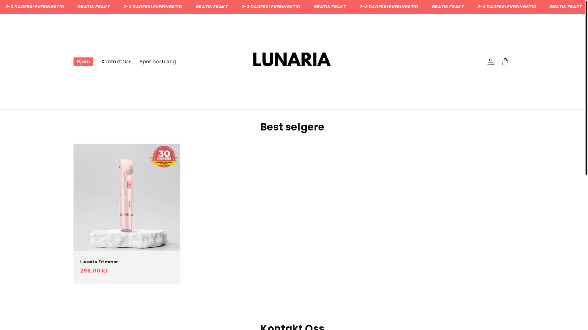 website screenshot of https://lunaria.no/
