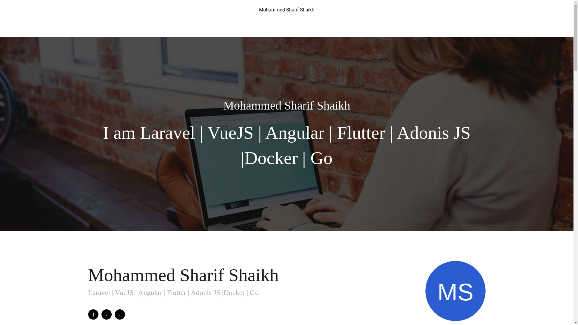 website screenshot of https://mohdsharif.bio/