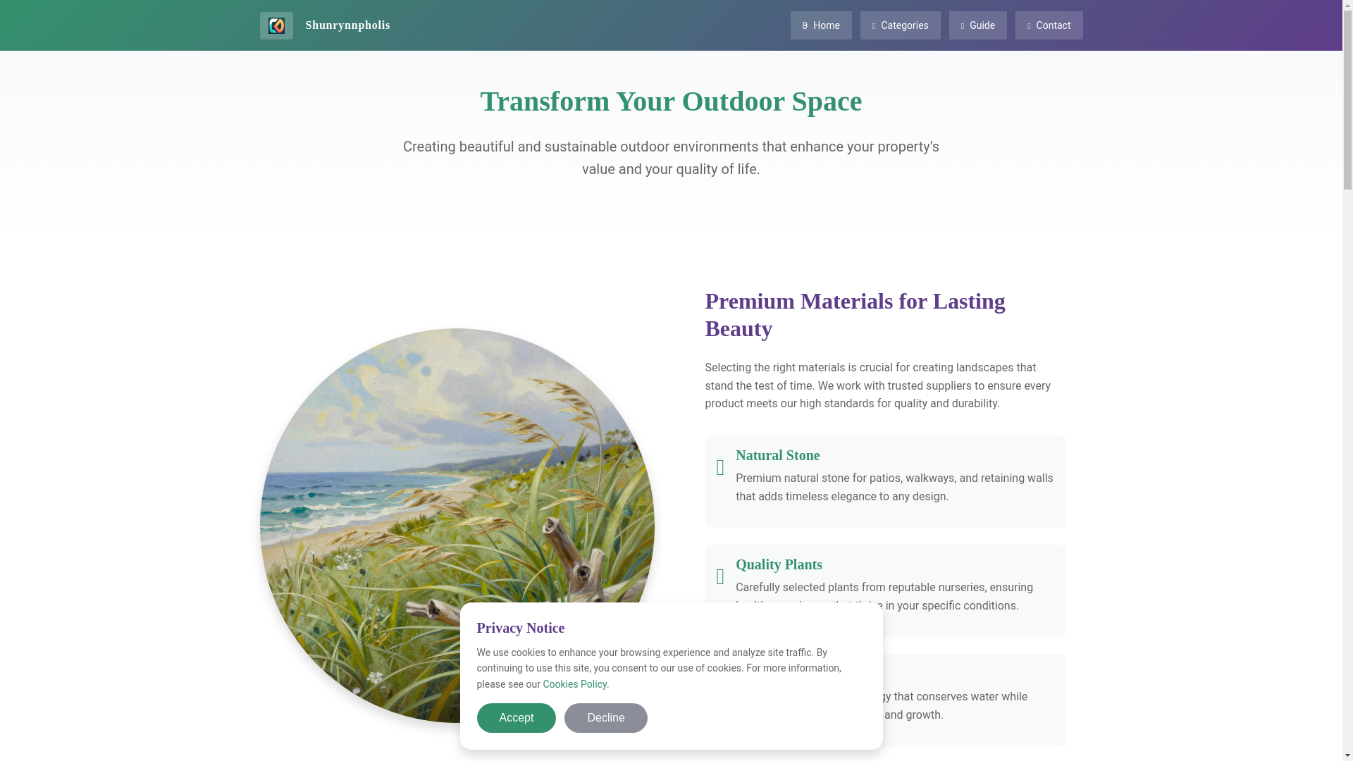 website screenshot of https://shunrynnpholis.world/