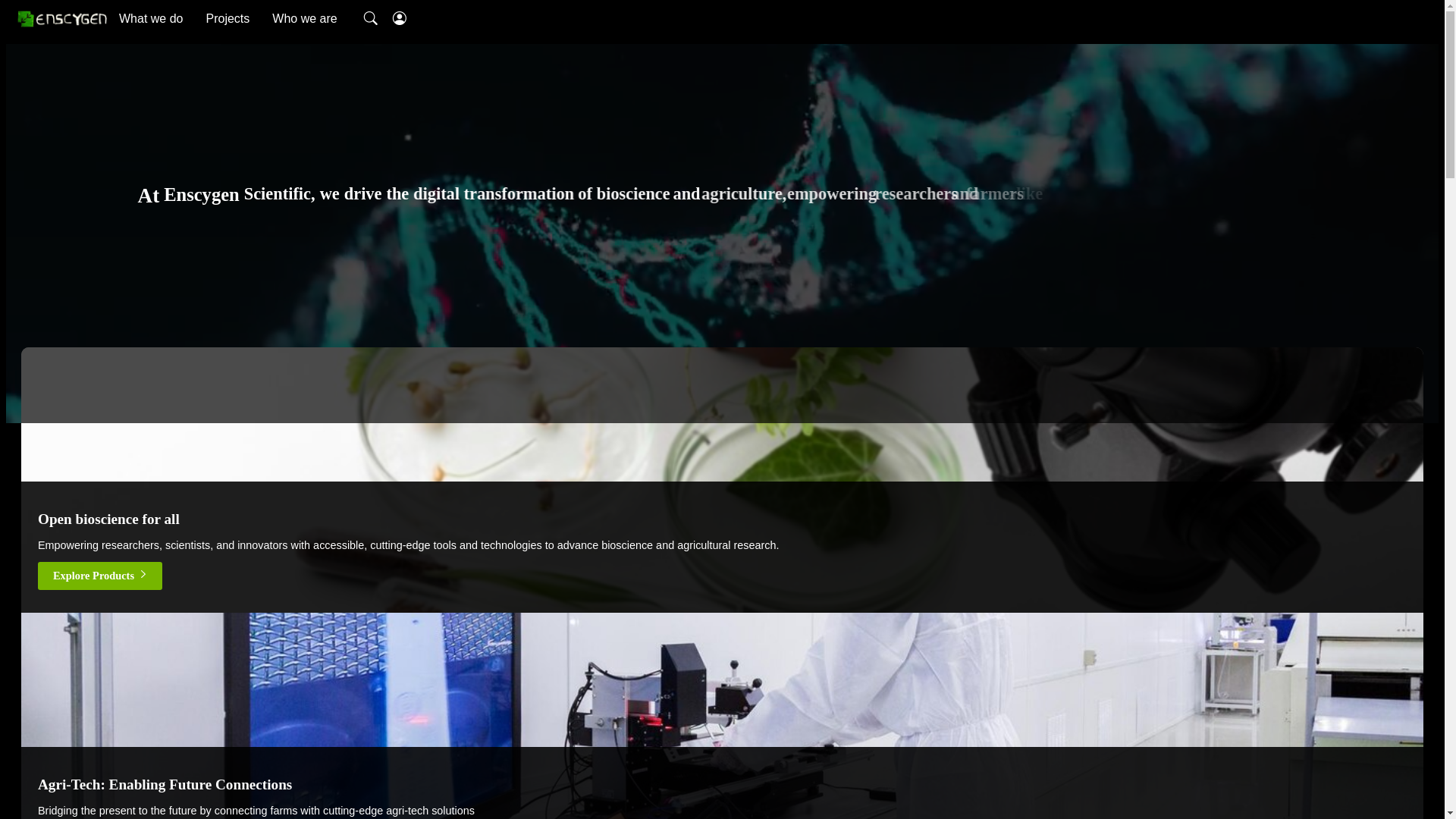 website screenshot of https://enscygen.com/