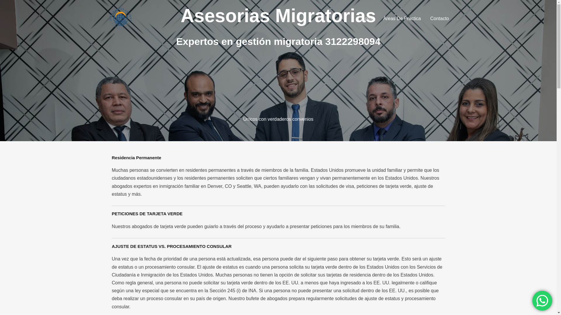 website screenshot of https://inmigranteslatinos.org