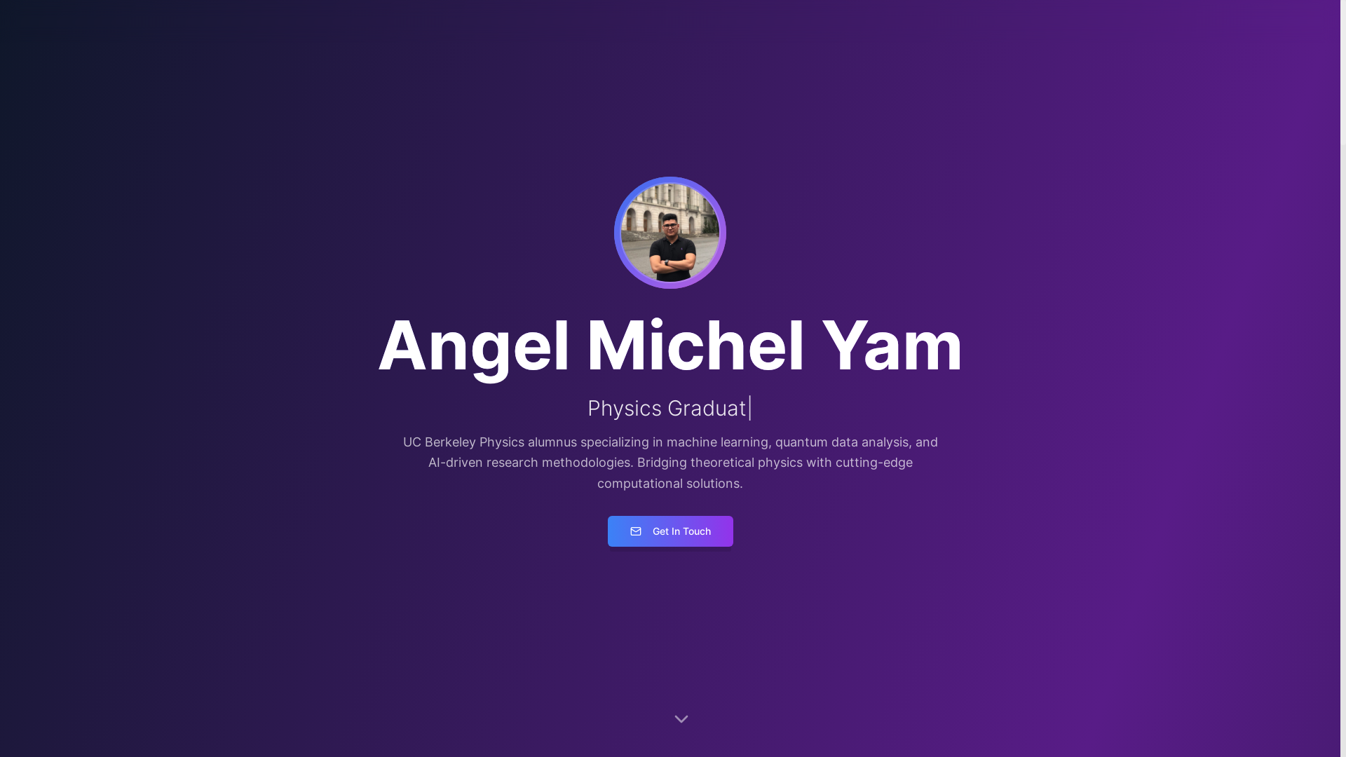 website screenshot of https://angelmichelyam.com/