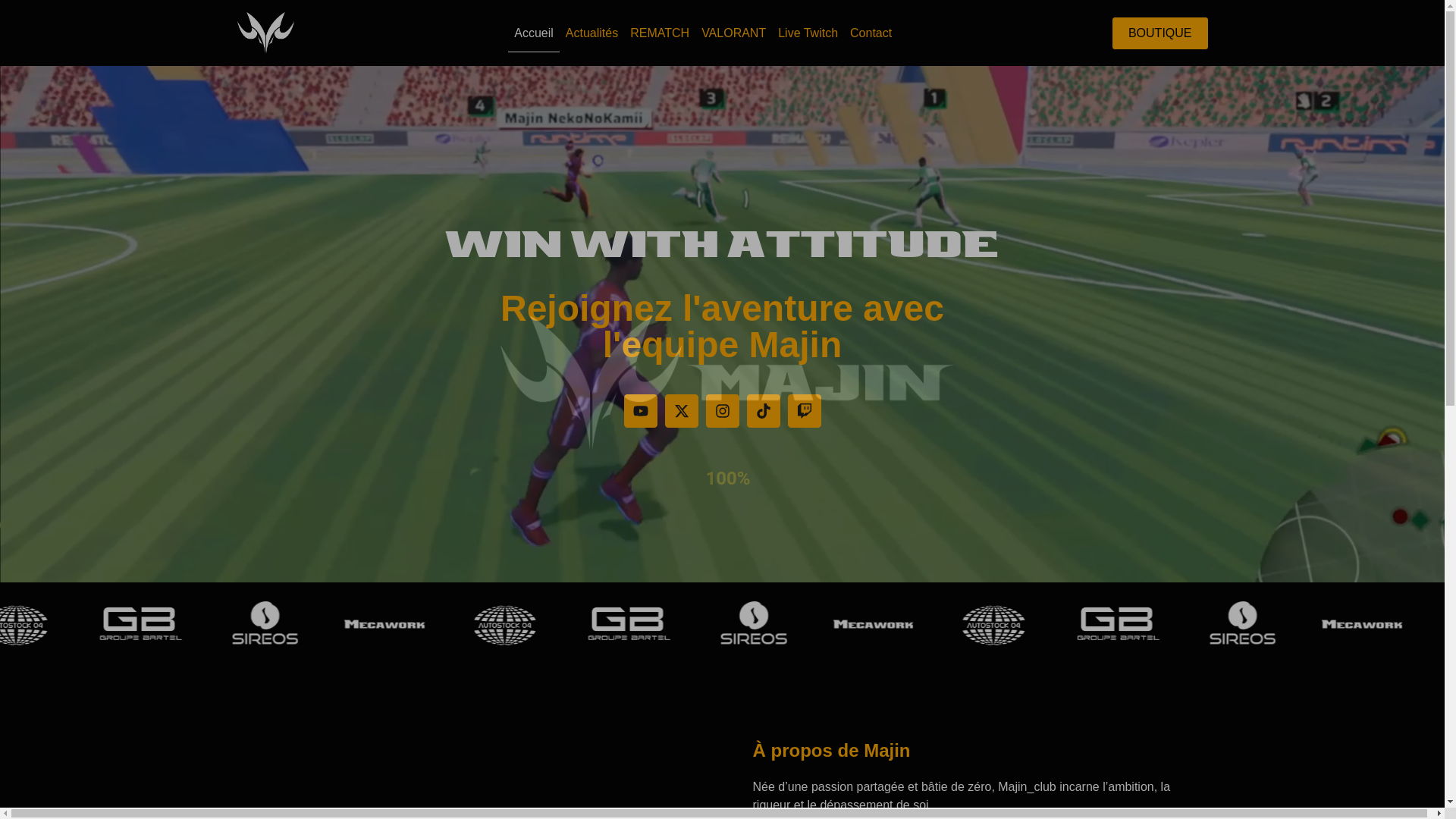 website screenshot of https://majinclub.fr/