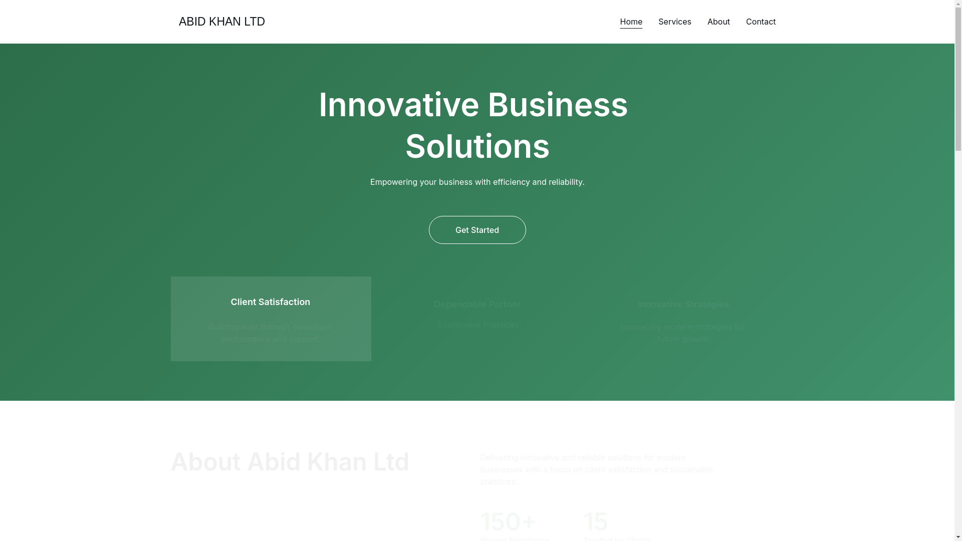 website screenshot of https://abidkhanltd.com/