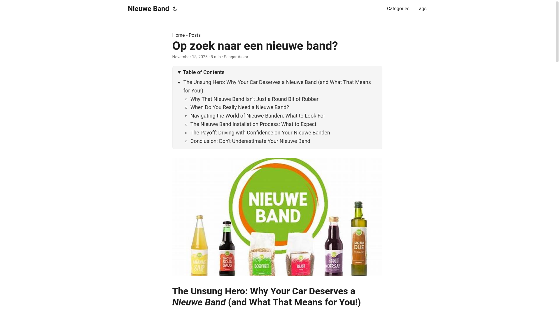 website screenshot of https://nieuweband3.pages.dev/