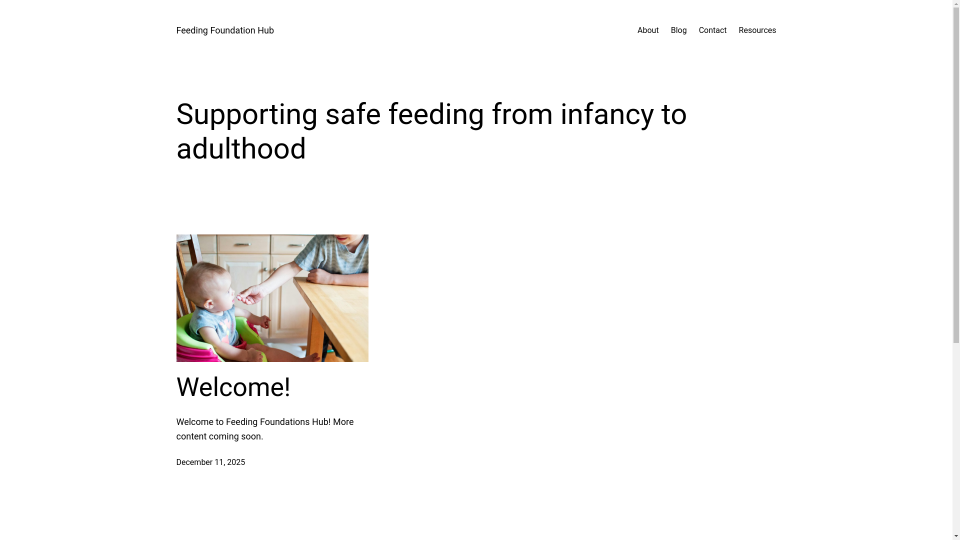 website screenshot of https://feedingfoundationshub.com/