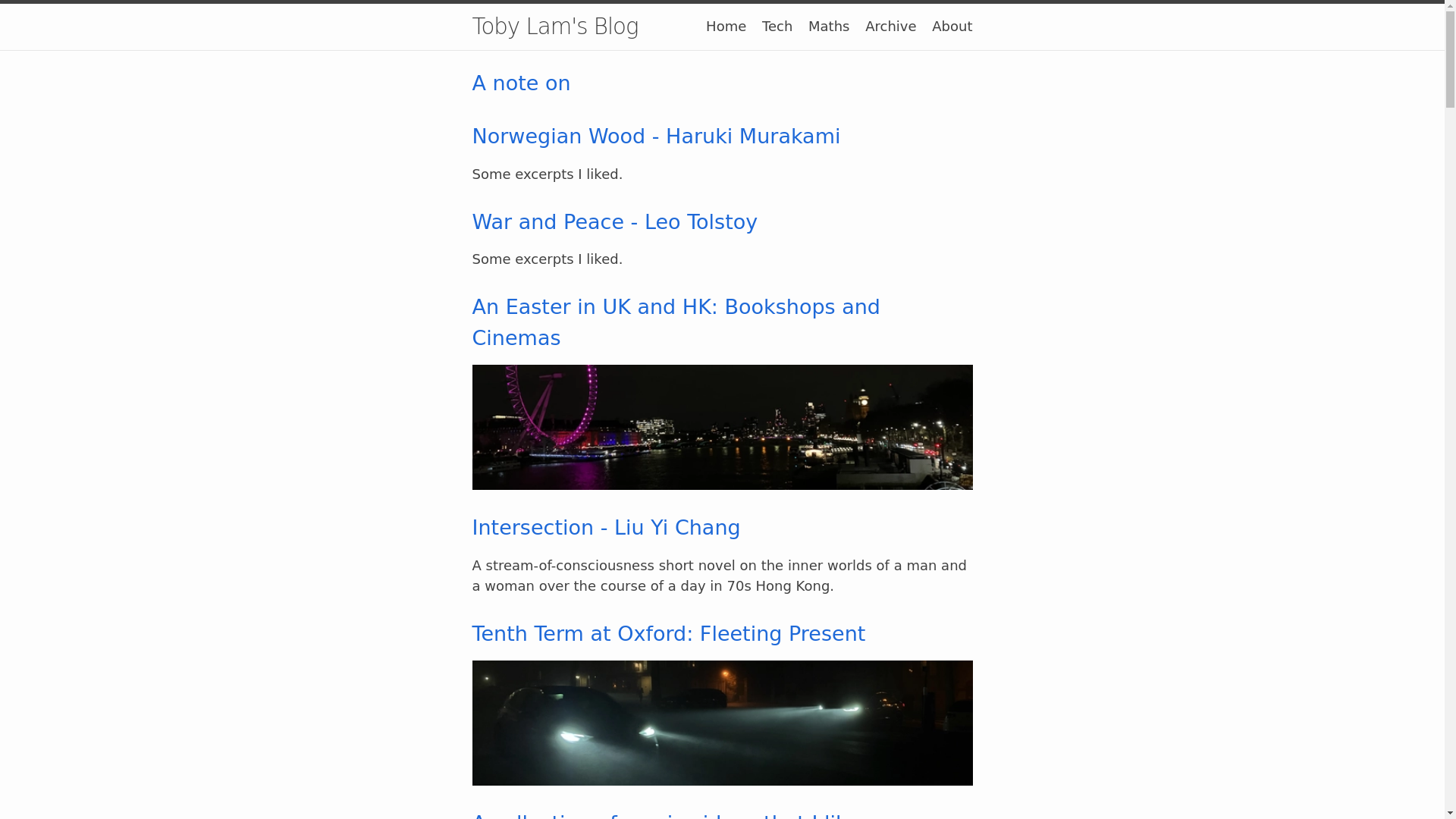 website screenshot of https://tobylam-xyz.pages.dev/