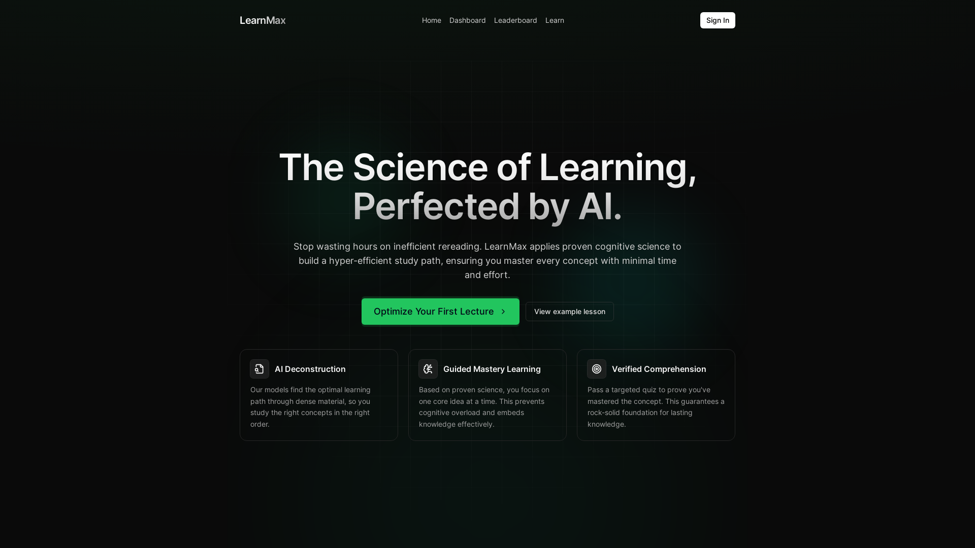 website screenshot of https://learnmax.net/